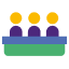 Vector de grupo de personas en colores variados